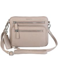 Mancini - Pebbled Collection Valerie Leather Mini Crossbody Bag - Lyst