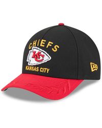 KTZ - Black/red Kansas City Chiefs 2025 Nfl Draft 9forty A-frame M-crown Adjustable Hat - Lyst