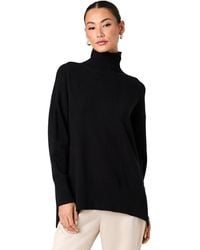 French Connection - Long-sleeve Turtleneck Side-slit Sweater - Lyst