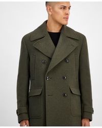 Ted By Ted Baker - Modern Fit Melange Overcoat - Lyst