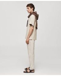 Mango - Short Sleeve Cotton Linen Shirt Pants Set - Lyst