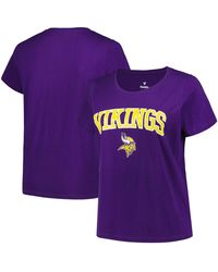 Fanatics - Minnesota Vikings Plus Size Arch Over Logo T-shirt - Lyst
