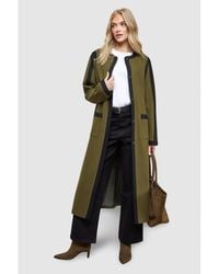 Oasis - Tipped Coat - Lyst