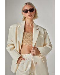 Nasty Gal - Twill Oversized Tailored Blazer - Lyst