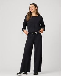 Cable & Gauge - Boat Neck Top & Wide Leg Pant Lounge Set - Lyst