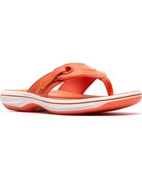 Clarks - Breeze Reyna Flip Flop Flats - Lyst