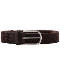 Mango - Braided Leather Belt - Lyst