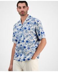 BOSS - Hugo By Eligino Relaxed Fit Short Sleeve Abstract Print Button-front Camp Shirt - Lyst