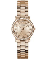 Guess - Analog Rose Gold-tone Stainless Steel Watch 32mm - Lyst