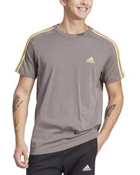 adidas - Essentials 3-stripes Regular-fit Logo Graphic T-shirt - Lyst
