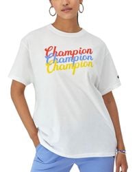 Champion - Loose Fit Graphic-logo Short-sleeve T-shirt - Lyst