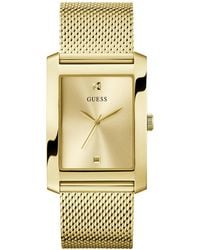 Guess - Analog Steel Mesh Watch - Lyst