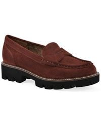 White Mountain - Gunner Lug Sole Loafers - Lyst