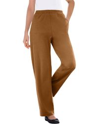 Woman Within - Within Tall 7-day Knit Ribbed Straight Leg Pant - Lyst