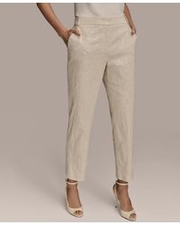 Donna Karan - Sequin Embellished Linen-blend Pants - Lyst