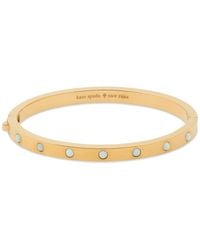 Kate Spade - Set In Stone Gold-tone Hinge Bangle Bracelet - Lyst