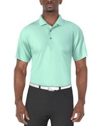 PGA TOUR - Airflux Solid-color Mesh Polo Golf Shirt - Lyst