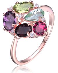 Genevive Jewelry - Stylish Sterling Silver 18k Rose Gold Plated - Lyst