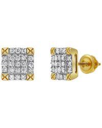 LuvMyJewelry - Money Trunks 14k Gold 0.41 Cttw Certified Natural Diamond Stud Earring - Lyst