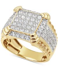 Macy's Diamond Cluster Ring (2-1/4 Ct. T.w.) In 10k Gold Or 10k White Gold - Metallic