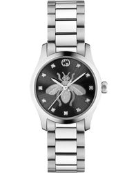 Gucci - G-timeless Bee Diamond Bracelet Watch - Lyst