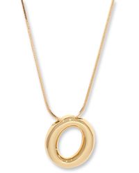 Brook and York - Gold Plated Pippa Bubble Initial Short Pendant Necklace - Lyst