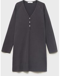 Mango - Button Detail Cotton Nightdress - Lyst