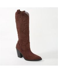 BERNESS - Arizona Faux Suede Western Boot - Lyst
