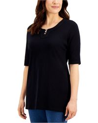 karen scott blouses at macy's