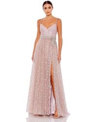 Mac Duggal - Embellished Bow Detail A Line Gown - Lyst