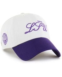 '47 - White Lsu Tigers Contemporary Basics Foundation Clean Up Adjustable Hat - Lyst
