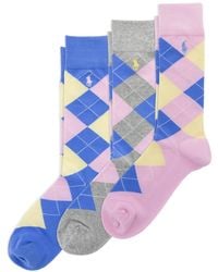Polo Ralph Lauren - 3-pack Argyle Dress Socks - Lyst