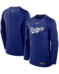 Nike - Los Angeles Dodgers Authentic Collection Game Time Raglan Performance Long Sleeve T-shirt - Lyst