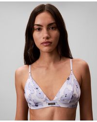Calvin Klein - Triangle Cups Moderate Coverage Bra - Lyst