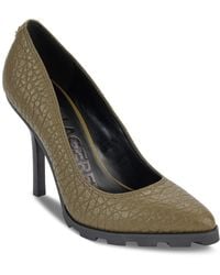 Karl Lagerfeld - Madelyn Slip On Pointed Toe Lug Sole Pumps - Lyst