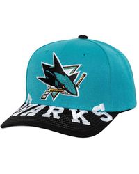 Mitchell & Ness - Teal/black San Jose Sharks Under Arch Two-tone Pro Crown Snapback Hat - Lyst