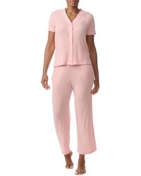 Tommy Hilfiger - 2-pc. Th Cardigan Top & Cropped Pants Pajama Set - Lyst