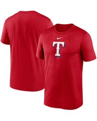 Nike - Red Texas Rangers Legend Fuse Large Logo Performance T-shirt - Lyst