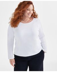 Style & Co. - Plus Size Scoop-neck Long-sleeve Top - Lyst