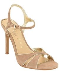 Guess - Chaylen Suede Ankle Charms Stiletto Dress Sandals - Lyst