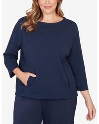 Ruby Rd. - Plus Size Abstract Textured Pucker Knit Boxy Top - Lyst