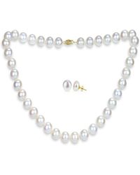 Macy's - White Freshwater Cultured Pearl (11-11.5 Mm - Lyst