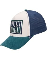 PUMA - Colorblock Snapback Trucker Cap - Lyst