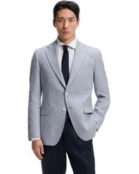 BOSS - Boss By Pepita Houndstooth Pattern Slim-fit Blazer - Lyst