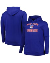 Profile - New York Rangers Big Tall Arch Over Logo Pullover Hoodie - Lyst