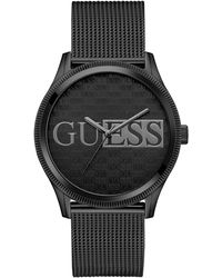 Guess - Analog Stainless Steel Mesh Watch - Lyst