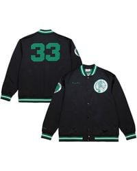 Mitchell & Ness - Larry Bird Boston Celtics Nba Legends Full-snap Satin Jacket - Lyst