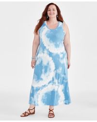 Style & Co. - Plus Size Printed Sleeveless Maxi Dress - Lyst