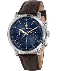 Maserati - Chronograph Leather Watch - Lyst