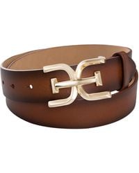 Sam Edelman - Double-e Logo Plaque Buckle Jean And Trouser Belt - Lyst